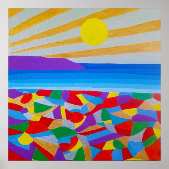 Sjölandskap Akrylkonst Poster (Framsidan)