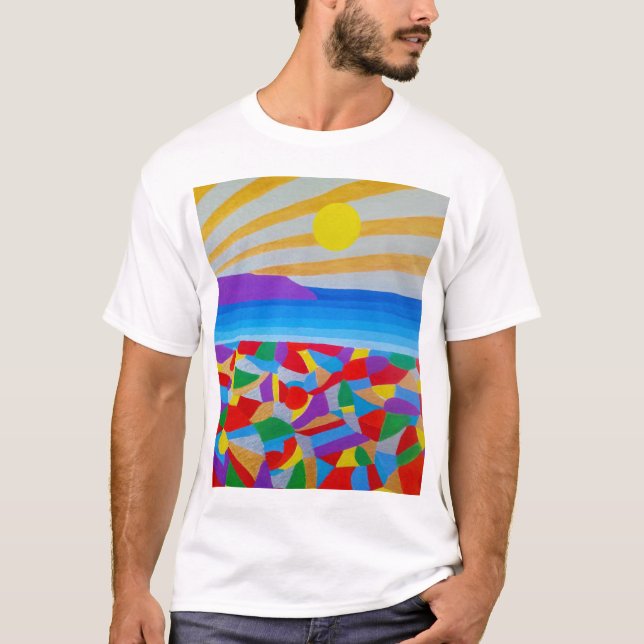 Sjölandskap Akrylkonst T Shirt (Framsida)