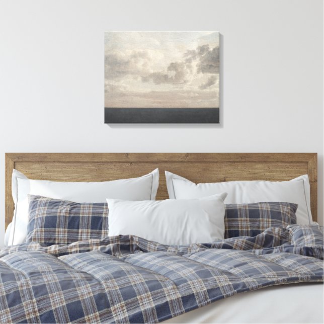 Sjölandskap av marinolja, vintage canvastryck (Insitu (sovrum))