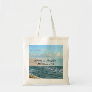 Sjölandskap Beach Wedding Blue Ocean Tygkasse