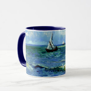 Sjölandskap, bra konsmålning av van Gogh Mugg