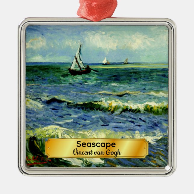 Sjölandskap, bra konsmålning av Van Gogh Ornament (Framsidan)