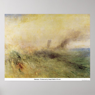Sjölandskap - Folkestone av Joseph Mallord Turner Poster