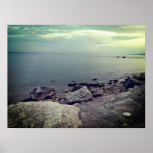 Sjölandskap, fotografi Poster