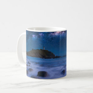 Sjölandskap fyr Milky Way Lanta Island Krabi Kaffemugg