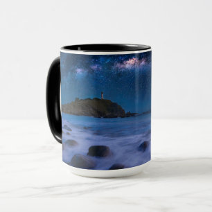 Sjölandskap fyr Milky Way Lanta Island Krabi Mugg