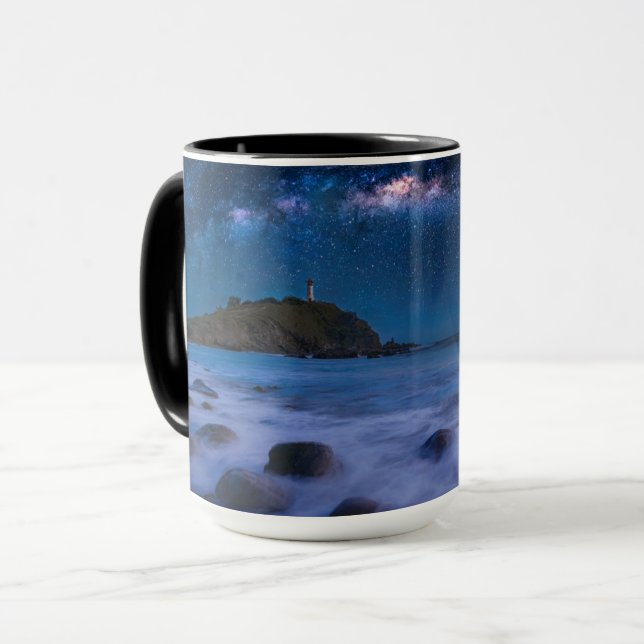Sjölandskap fyr | Milky Way Lanta Island Krabi Mugg (Framsida vänster)
