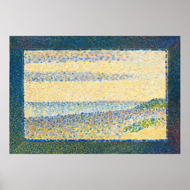 Sjölandskap (Gravelines) - Georges Seurat Fine Art Poster (Framsidan)