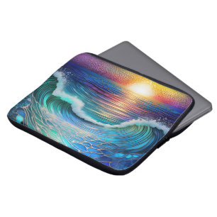 Sjölandskap i Chroma Sea Laptop Fodral