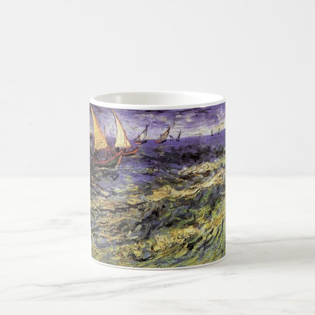 Sjölandskap i Saintes-Maries av Vincent van Gogh Kaffemugg (Center)