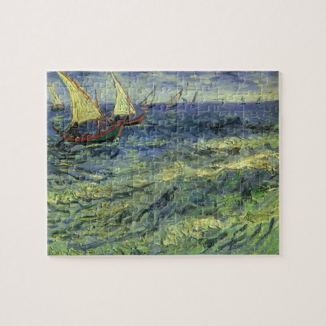 Sjölandskap i Saintes Maries av Vincent van Gogh Pussel (Horisontell)