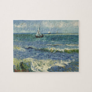 Sjölandskap i Saintes Maries av Vincent van Gogh Pussel