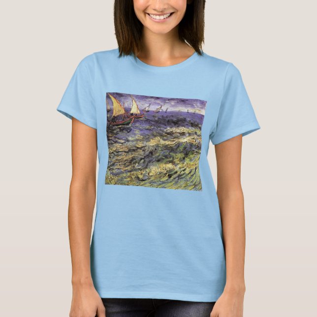 Sjölandskap i Saintes Maries av Vincent van Gogh T Shirt (Framsida)