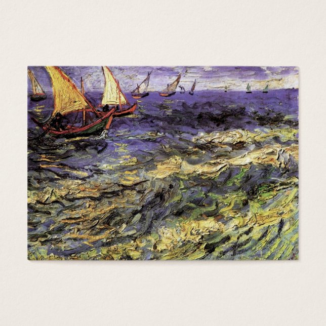 Sjölandskap i Saintes-Maries av Vincent van Gogh Visitkort (Framsidan)