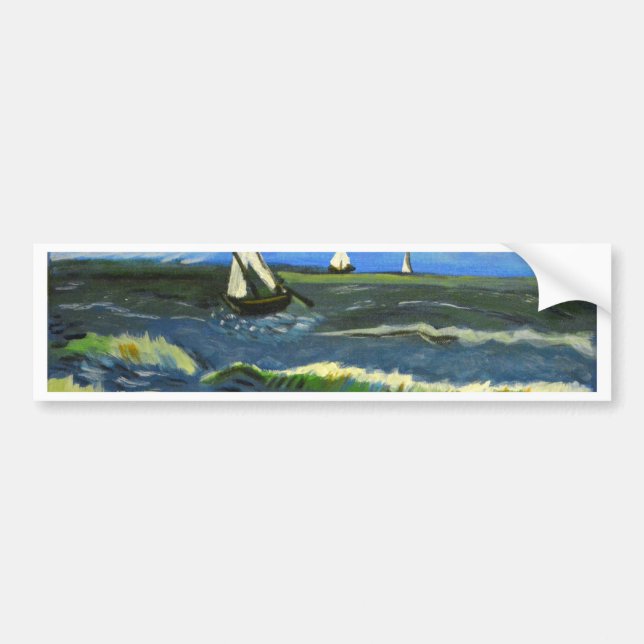 Sjölandskap i Saintes-Maries, Van Gogh Bildekal (Framsidan)