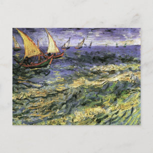 Sjölandskap i Saintes-Maries Van Gogh Fine Art Vykort
