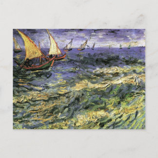 Sjölandskap i Saintes-Maries Van Gogh Fine Art Vykort