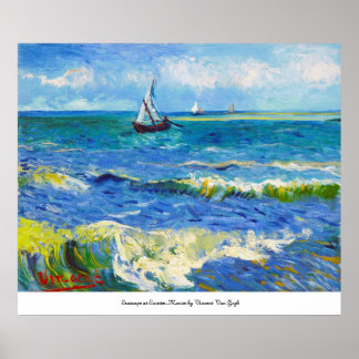 Sjölandskap i Saintes-Maries Vincent Van Gogh Poster