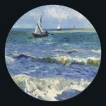 Sjölandskap i Saintes Maries - Vincent Van Gogh Runt Klistermärke<br><div class="desc">Sjölandskap i Saintes Maries av Vincent Van Gogh. Vincent Van Gogh (den 30 mars 1853-29 juli 1890) var en nederländsk pressionistisk målare vars arbete hade ett långtgående inflytande på 1900-talets konst för dess levande färg och känslomässiga inverkan. Han uppskattade inte särskilt mycket under sin livstid, men hans berömmelse växte under...</div>