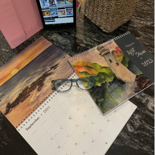 Sjölandskap Lighthouse-kalender Kalender
