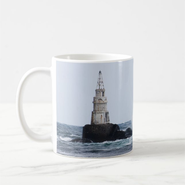 Sjölandskap med fyr kaffemugg (Vänster)