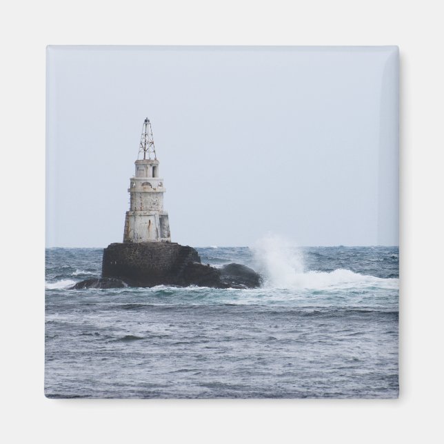 Sjölandskap med fyr magnet (Framsidan)