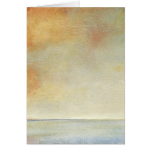Sjölandskap med transil Orange Sunset Hälsningskort