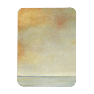 Sjölandskap med transil Orange Sunset Magnet