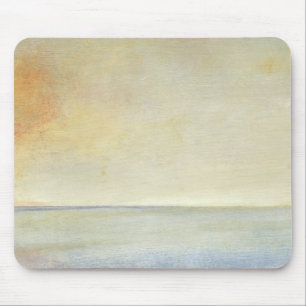 Sjölandskap med transil Orange Sunset Musmatta