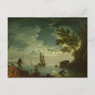 Sjölandskap, Moonlight, 1772 Vykort
