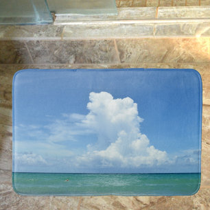 Sjölandskap Ocean och Storm Cloud Coastal Badrumsmatta