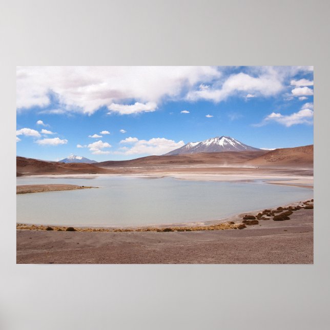Sjölandskap på Altiplano affisch (Framsidan)