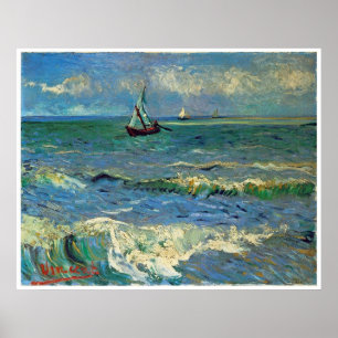 Sjölandskap på Saintes-Maries-de-la-Mer Poster