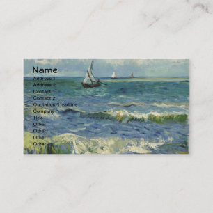 Sjölandskap på Saintes-Maries (F415) Van Gogh Visitkort