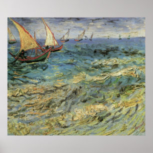 Sjölandskap på Saintes-Maries - Van Gogh Poster