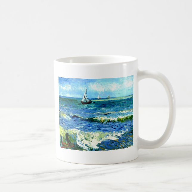 Sjölandskap på Saintes-Maries, Vincent Van Gogh Kaffemugg (Höger)