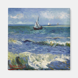 Sjölandskap på Saintes Maries - Vincent Van Gogh Magnet