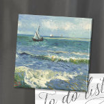 Sjölandskap | Vincent Van Gogh<br><div class="desc">Sjölandskapet nära Les Saintes-Maries-de-la-Mer (1888) av den nederländske postimponerande konstnären Vincent Van Gogh. Originalteckningar är en olja på sjölandskapet på arbetsytan som målar en båt på en abstrakt blå hav. Använda verktygen för att lägga till anpassningsbar eller anpassa bilden.</div>