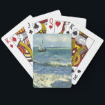 Sjölandskap | Vincent van Gogh Casinokort<br><div class="desc">Sjölandskapet nära Les Saintes-Maries-de-la-Mer (1888) av den nederländske postimponerande konstnären Vincent Van Gogh. Originalteckningar är en olja på sjölandskapet på arbetsytan som målar en båt på en abstrakt blå hav. Använda verktygen för att lägga till anpassningsbar eller anpassa bilden.</div>