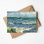 Sjölandskap | Vincent van Gogh Kort<br><div class="desc">Sjölandskapet nära Les Saintes-Maries-de-la-Mer (1888) av den nederländske postimponerande konstnären Vincent Van Gogh. Originalteckningar är en olja på sjölandskapet på arbetsytan som målar en båt på en abstrakt blå hav. Använda verktygen för att lägga till anpassningsbar eller anpassa bilden.</div>