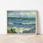 Sjölandskap | Vincent van Gogh Poster<br><div class="desc">Sjölandskapet nära Les Saintes-Maries-de-la-Mer (1888) av den nederländske postimponerande konstnären Vincent Van Gogh. Originalteckningar är en olja på sjölandskapet på arbetsytan som målar en båt på en abstrakt blå hav. Använda verktygen för att lägga till anpassningsbar eller anpassa bilden.</div>