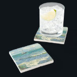 Sjölandskap | Vincent van Gogh Stenunderlägg<br><div class="desc">Sjölandskapet nära Les Saintes-Maries-de-la-Mer (1888) av den nederländske postimponerande konstnären Vincent Van Gogh. Originalteckningar är en olja på sjölandskapet på arbetsytan som målar en båt på en abstrakt blå hav. Använda verktygen för att lägga till anpassningsbar eller anpassa bilden.</div>