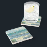 Sjölandskap | Vincent van Gogh Stenunderlägg<br><div class="desc">Sjölandskapet nära Les Saintes-Maries-de-la-Mer (1888) av den nederländske postimponerande konstnären Vincent Van Gogh. Originalteckningar är en olja på sjölandskapet på arbetsytan som målar en båt på en abstrakt blå hav. Använda verktygen för att lägga till anpassningsbar eller anpassa bilden.</div>