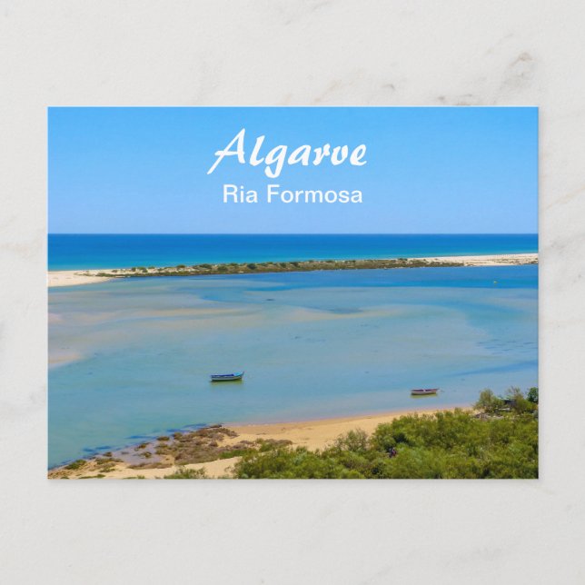 Sjölandskapet Algarve Ria Formosa i Portugal Vykort (Framsida)