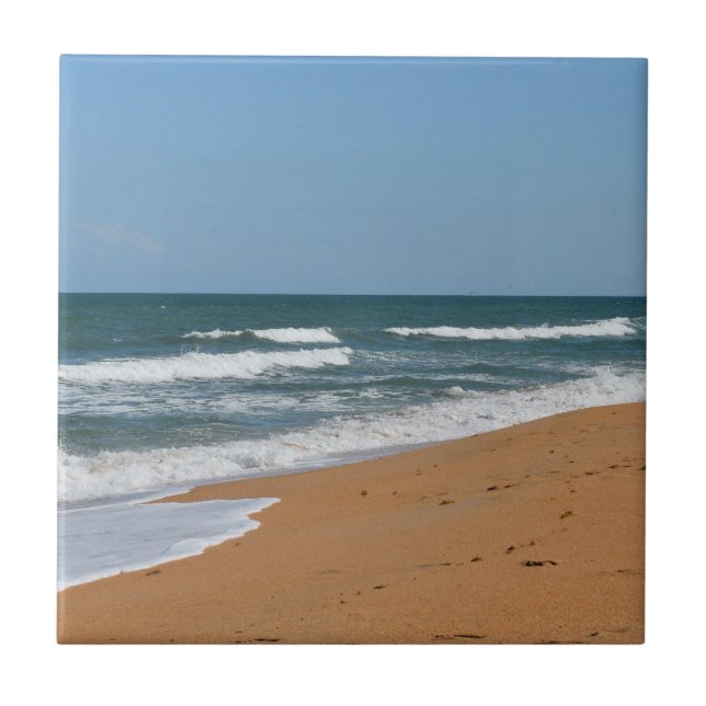 Sjölandskapet Beach Vågar Seashore Kakelplatta (Framsidan)