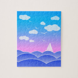 Sjölandskapet "Blue Ocean Children's Pussel