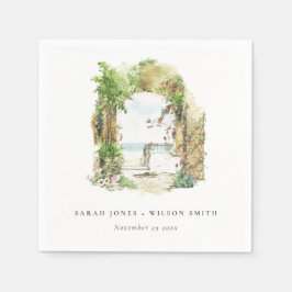 Sjölandskapet Bröllop vid kustnära friland Pappersservett