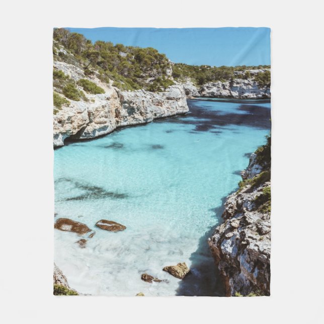 Sjölandskapet coola fleecefilt (Framsidan)