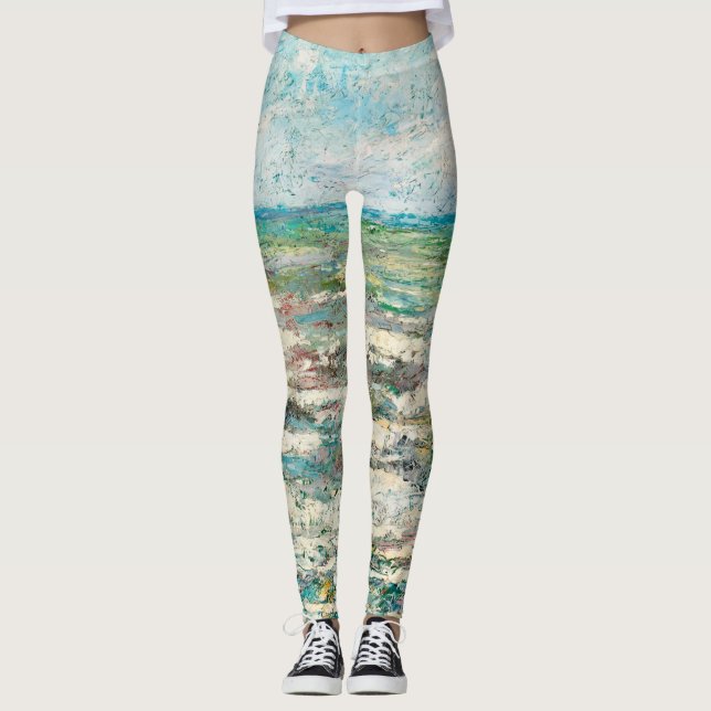Sjölandskapet Expressionist Modern Art Toorop Pain Leggings (Framsida)