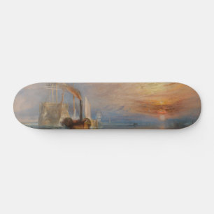 Sjölandskapet Fighting Temeraire Turner Sunset Mini Skateboard Bräda 18,5 Cm